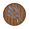 Grey Wolf Wooden Shield